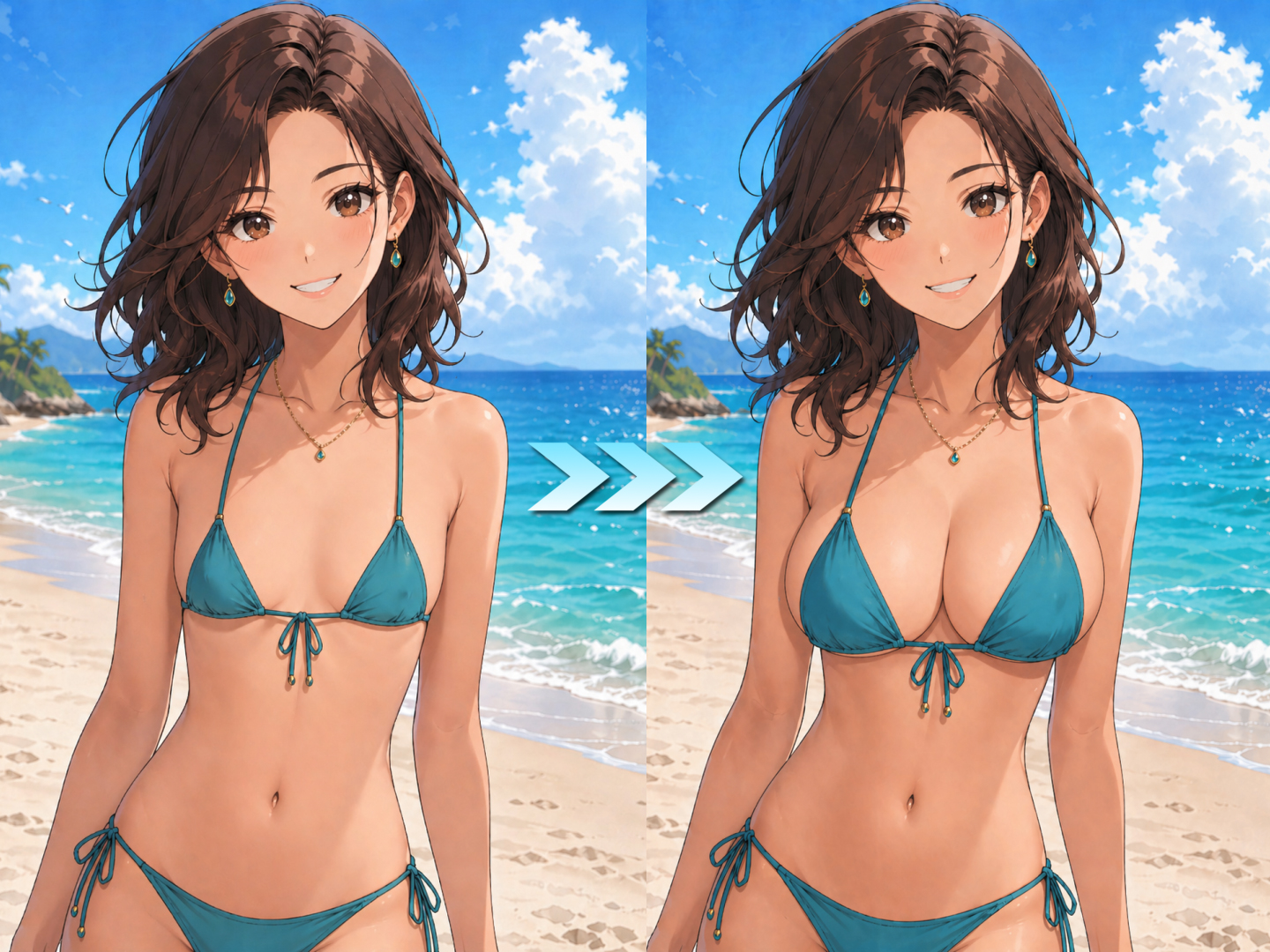 AI 動漫角色小胸變大胸