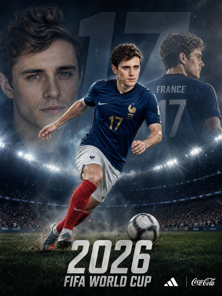 KI-Spielerposter für die Weltmeisterschaft 2026