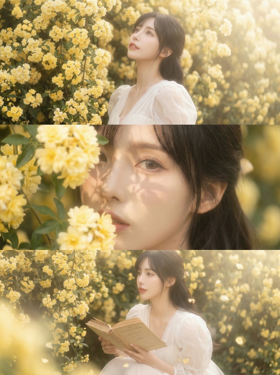 AI cherry blossom portrait