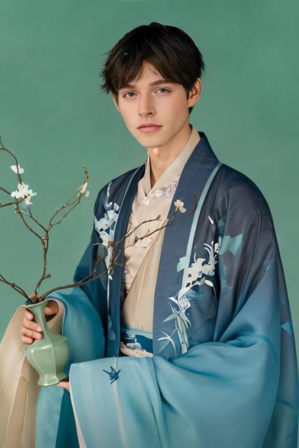 Hanfu Man with Vase