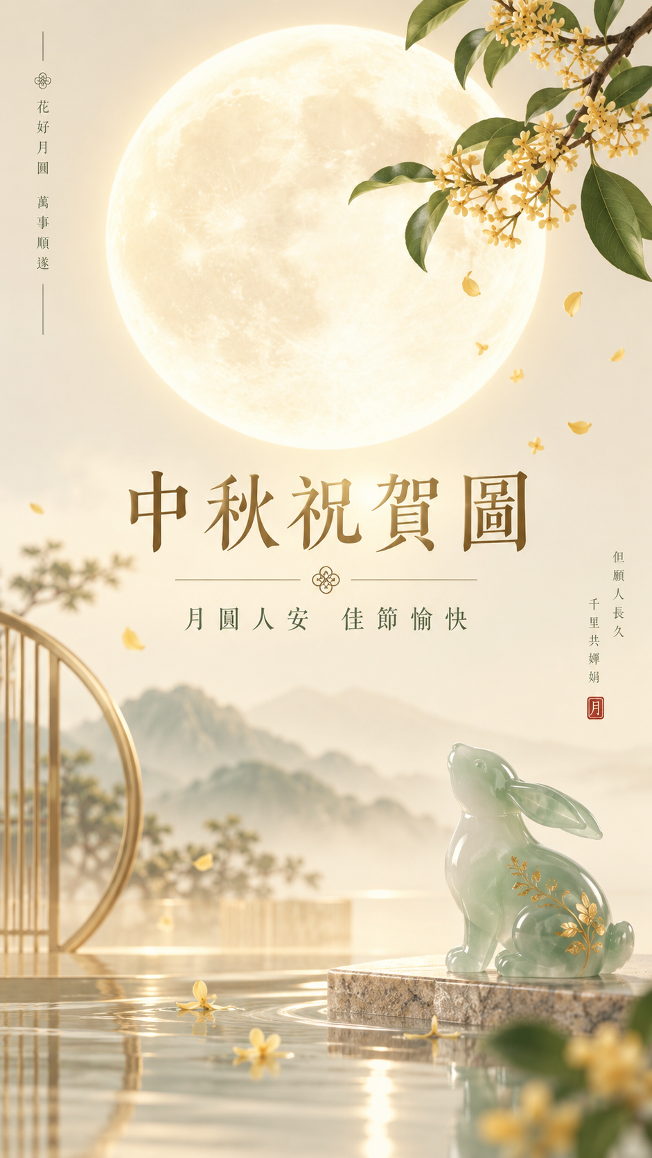 AI 中秋祝賀圖
