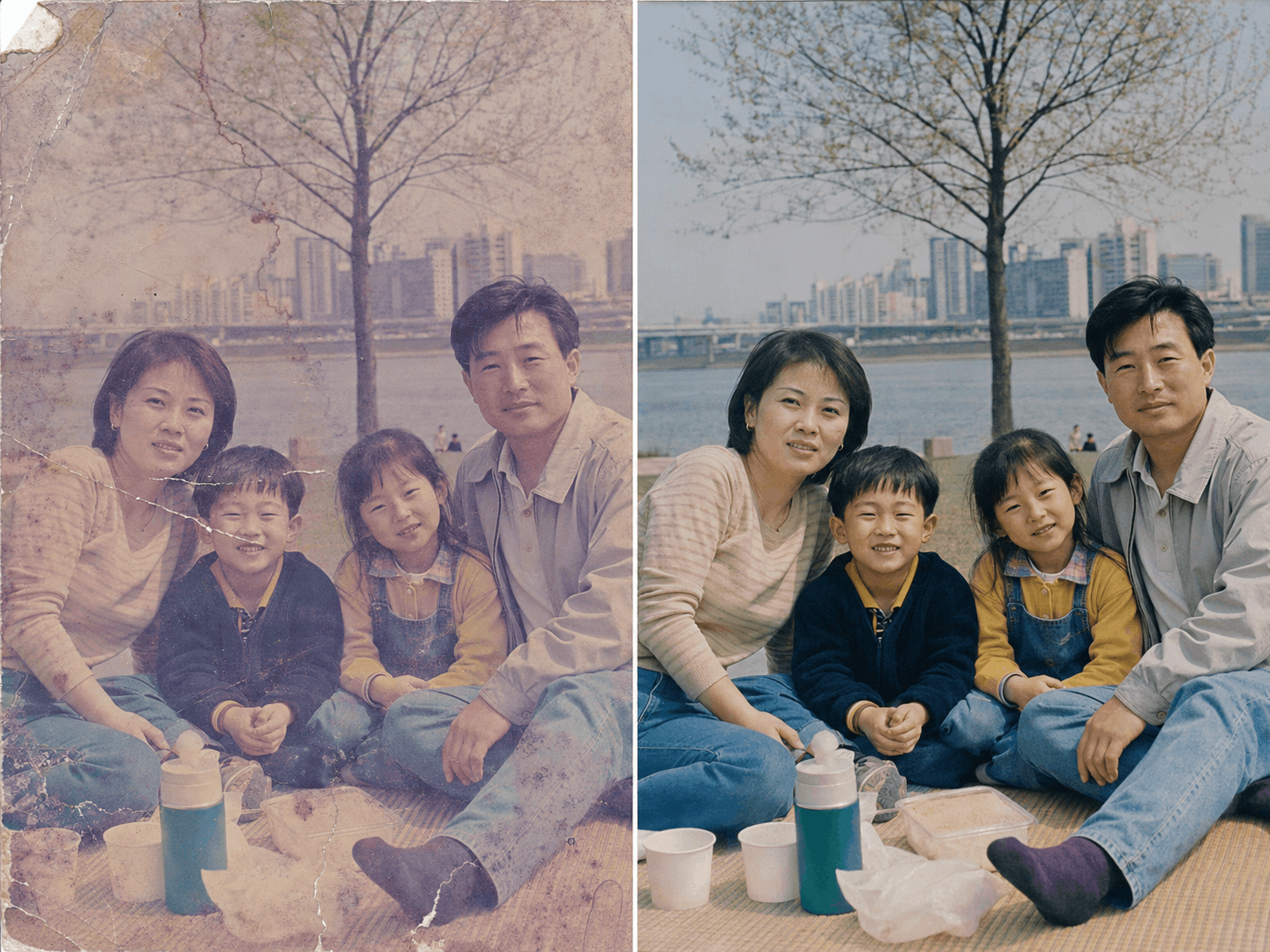 옛날 사진 복원 효과 예시 1
