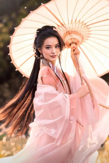 Hanfu Woman with Umbrella