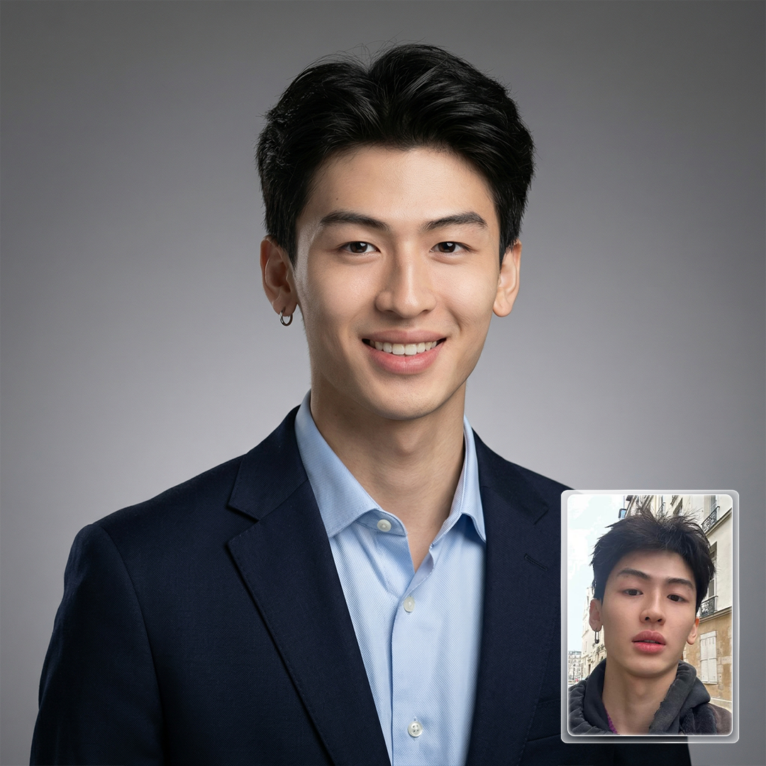 ai 프로필 사진 스튜디오 스타일 예시