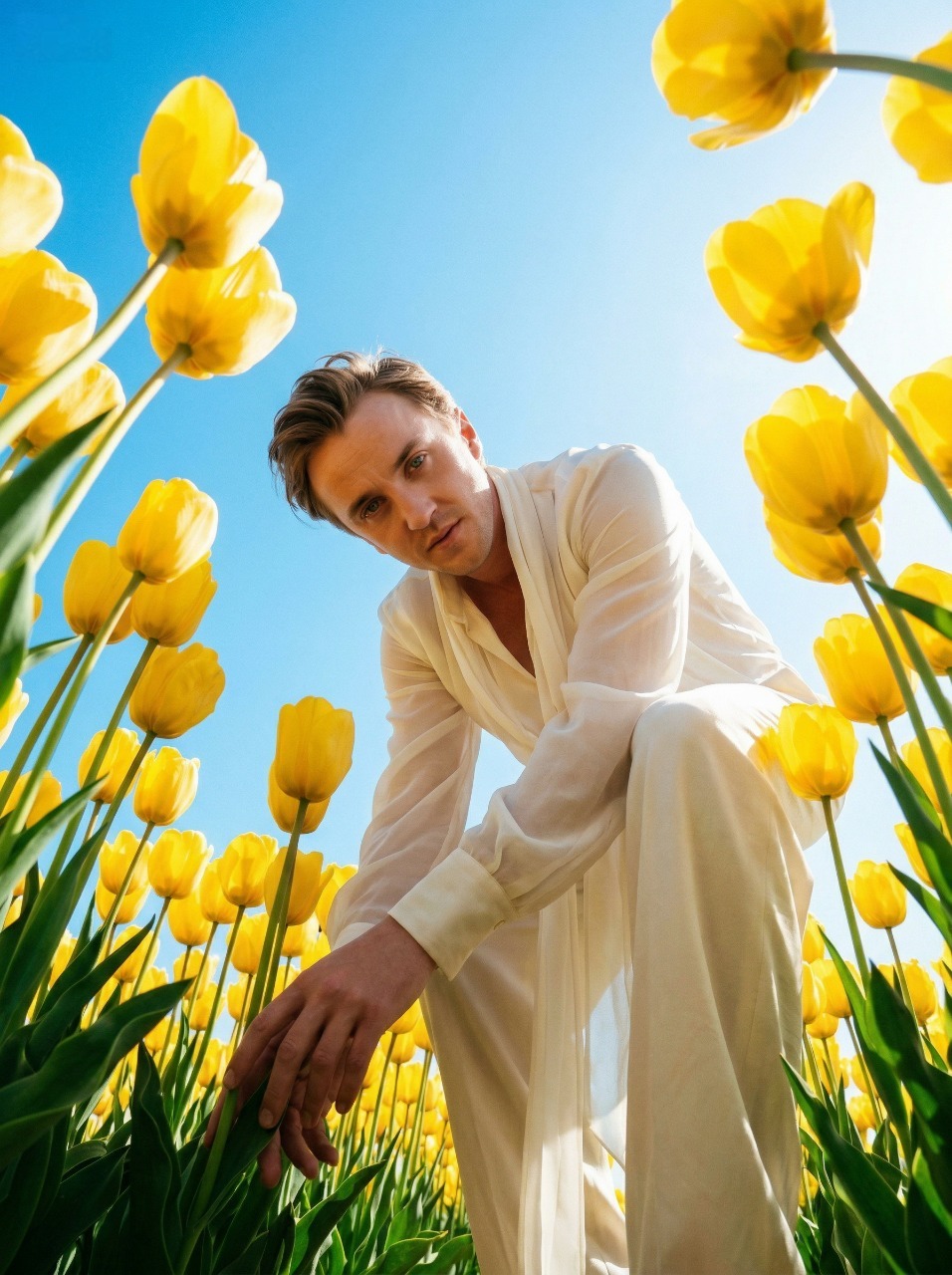 AI cherry blossom portrait