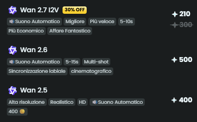 creazione video wan 2.6 passo 1 scelta modello
