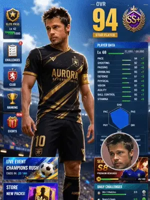 Fußballspieler-Statistik-Panel