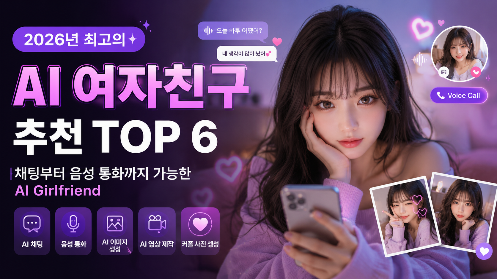 2026년 최고의 AI 여자친구 추천 TOP 6