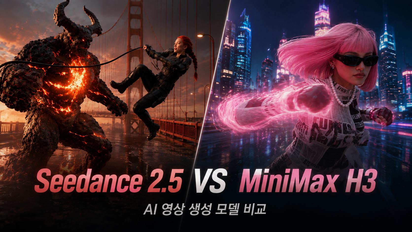 Seedance 2.5와 MiniMax H3 AI 영상 생성 모델 비교