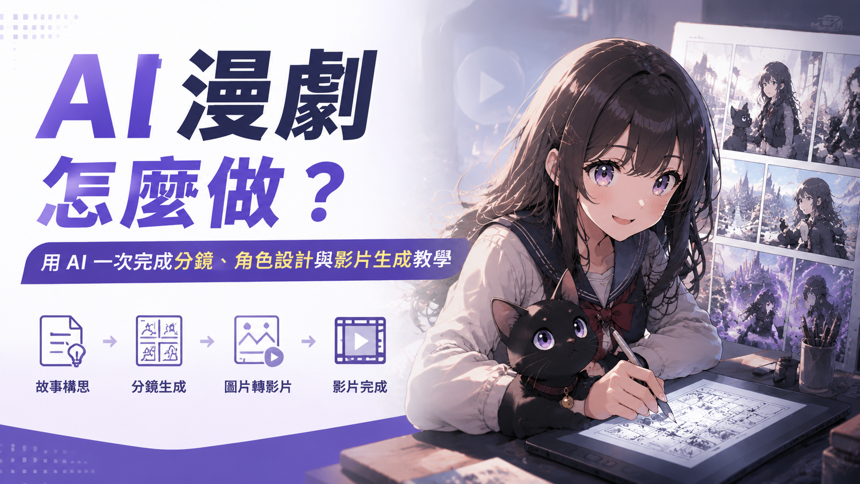 AI 漫劇教學與分鏡生成封面